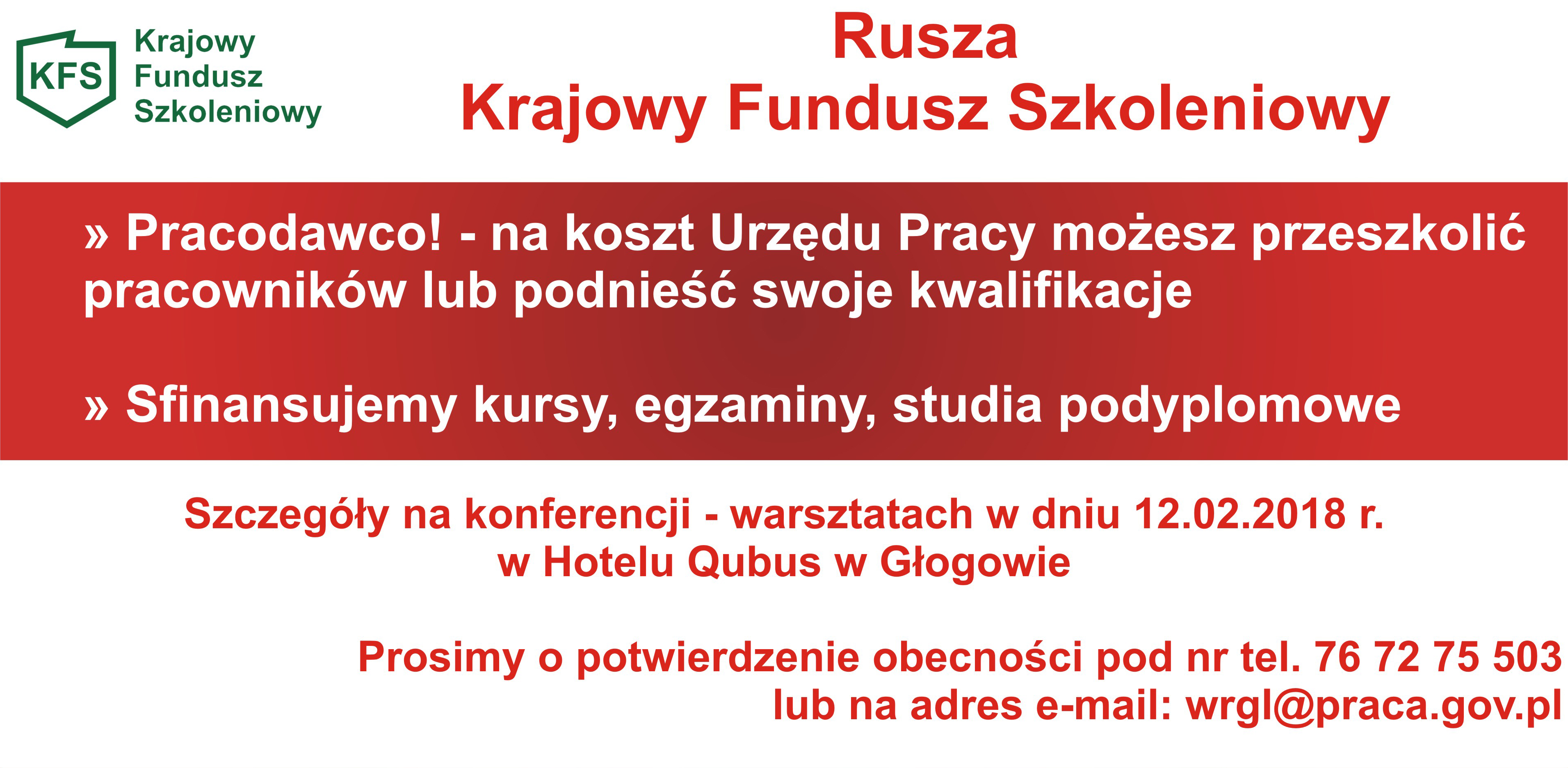 Plakat - konferencja KFS w Głogowie