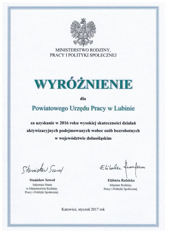 Wyróżnienie 2016